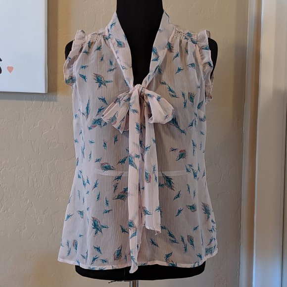 3/$20 / a.n.a / Soft Pink Feather Blouse - Picture 1 of 5